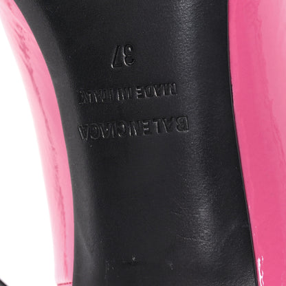 Balenciaga Shiny Calfskin BB Square Knife 80mm Pumps 37 Sweet Pink 7 of 10