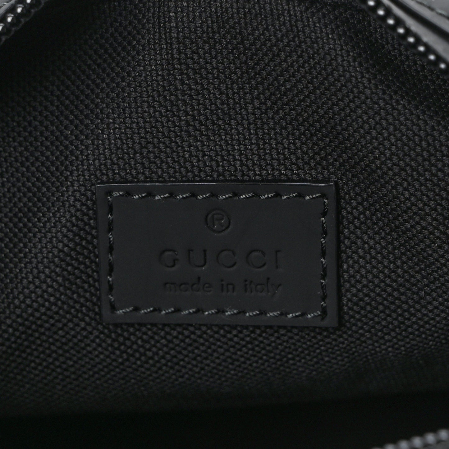 Rubber Effect Calfskin GG Mini Crossbody Bag Black