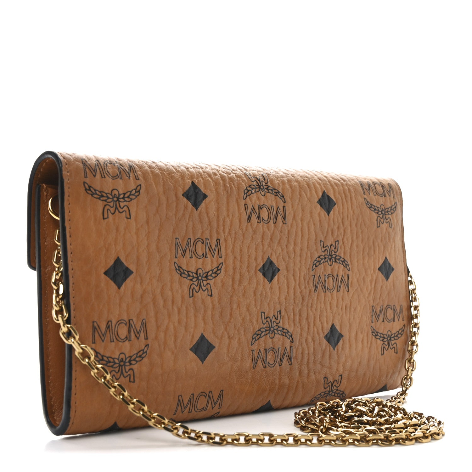 MCM Visetos Large Patricia Wallet On Chain Cognac 3 of 8