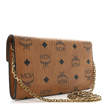 MCM Visetos Large Patricia Wallet On Chain Cognac 3 of 8