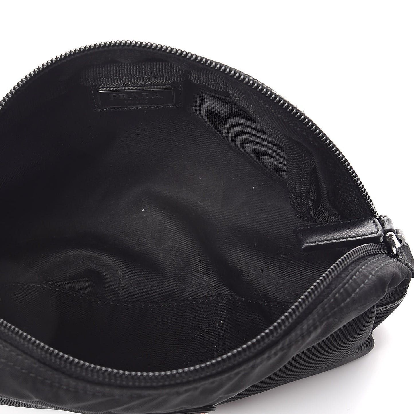Nylon Tessuto Cosmetic Pouch Black