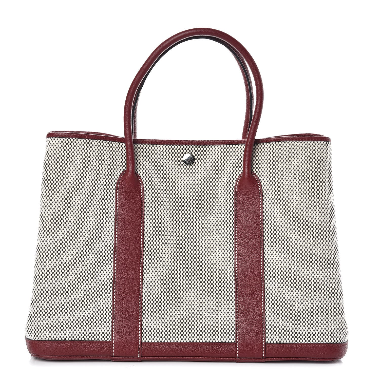 Hermes Buffle Skipper Toile Garden Party 36 MM Tote Rouge H 1 of 9