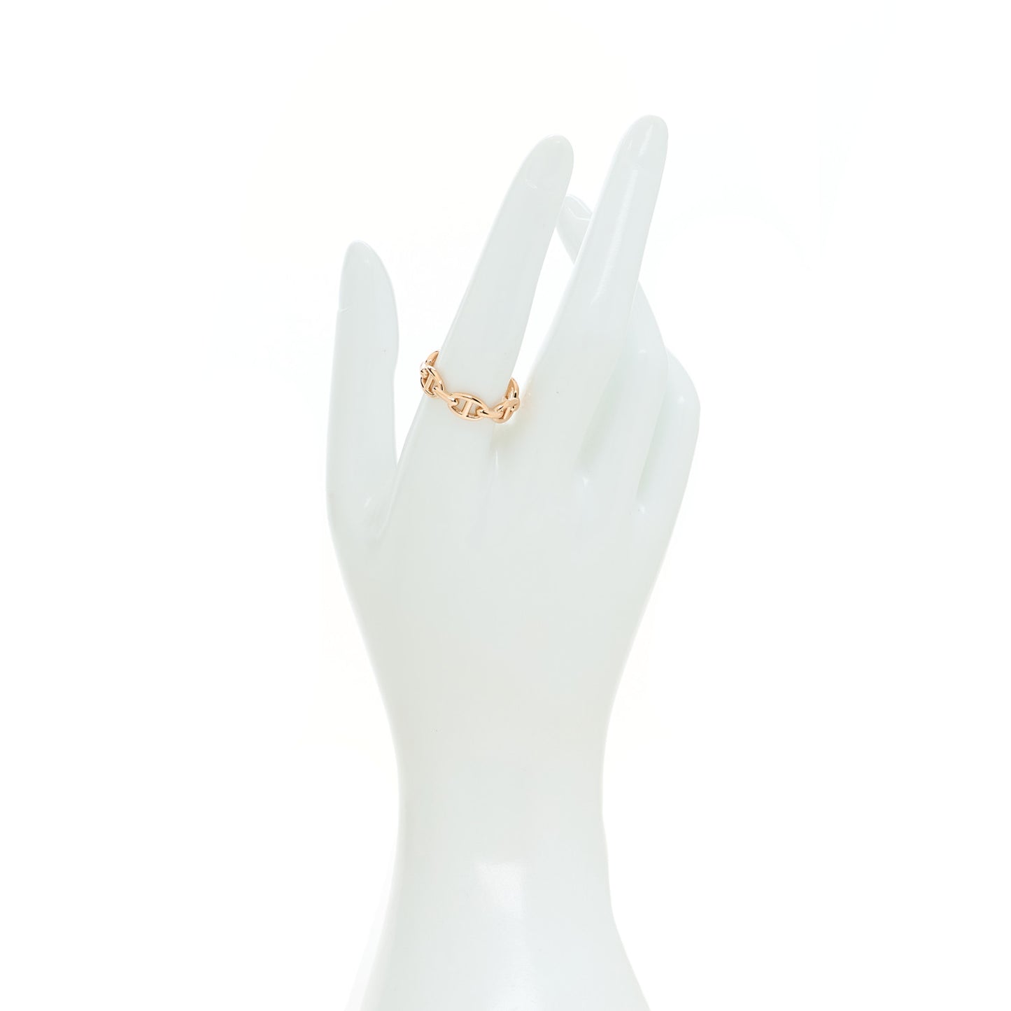 18K Rose Gold PM Chaine d'Ancre Enchainee Ring 58 8.25