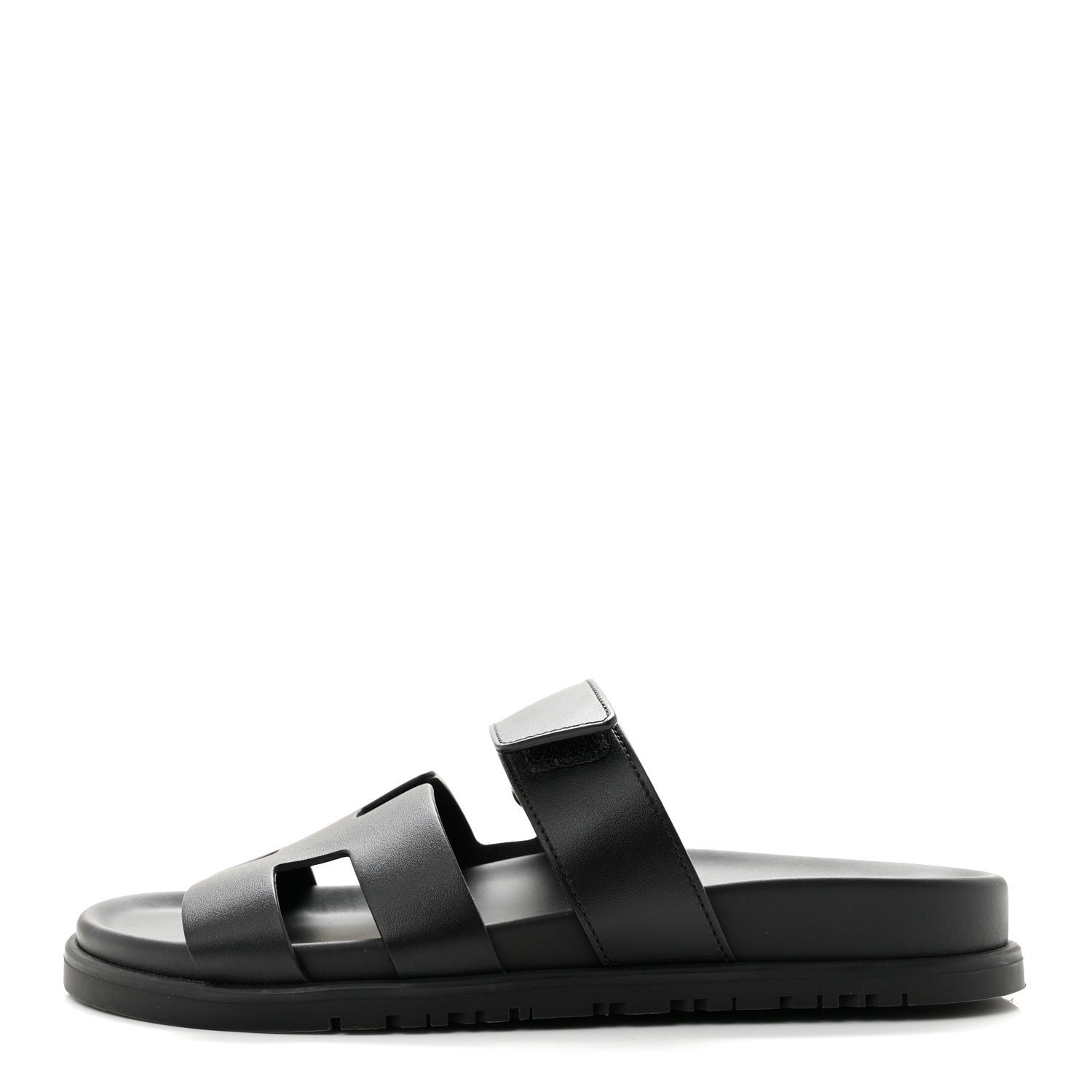 Hermes Calfskin Womens Chypre Sandals 36 Black 1 of 10