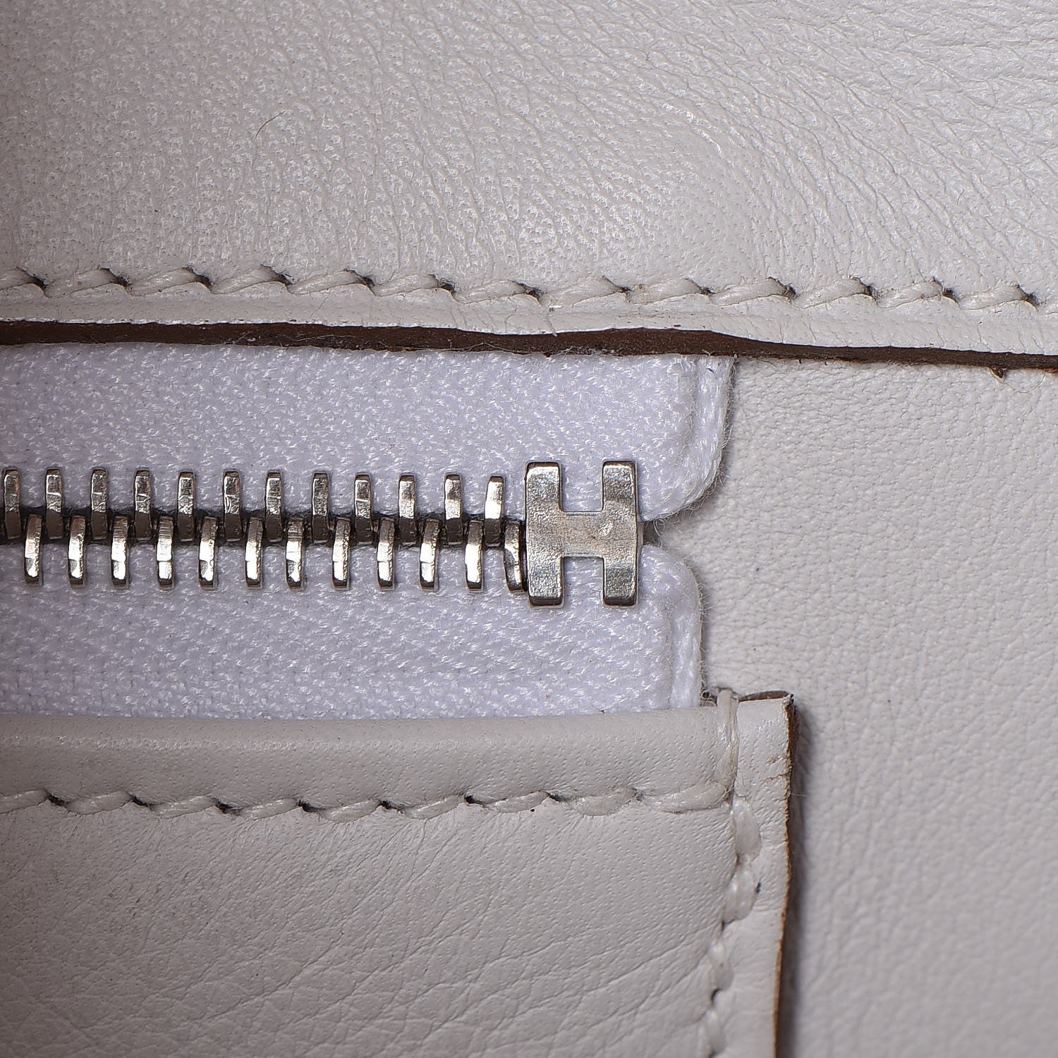 Hermes Swift Ghillies Birkin 35 White Gris Perle 20 of 34