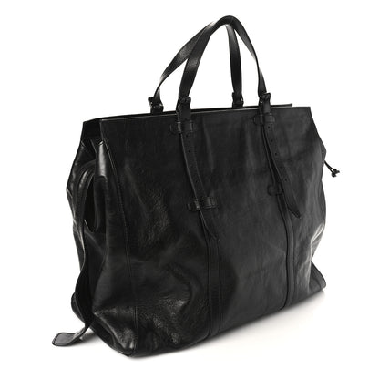 Gucci Calfskin Monochrome Medium Double G Tote Bag Black 2 of 13
