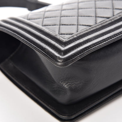 Chanel Lambskin Quilted Medium Boy Flap Black 10 of 11