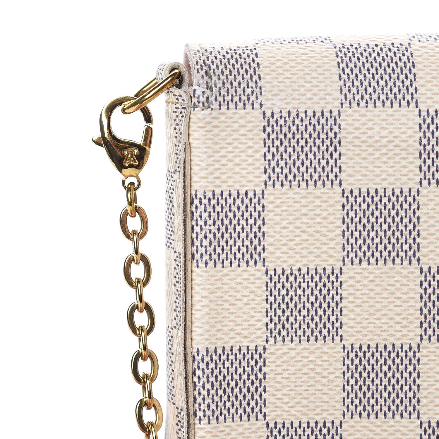 Louis Vuitton Damier Azur Pochette Felicie Chain Wallet Rose Ballerine 10 of 16