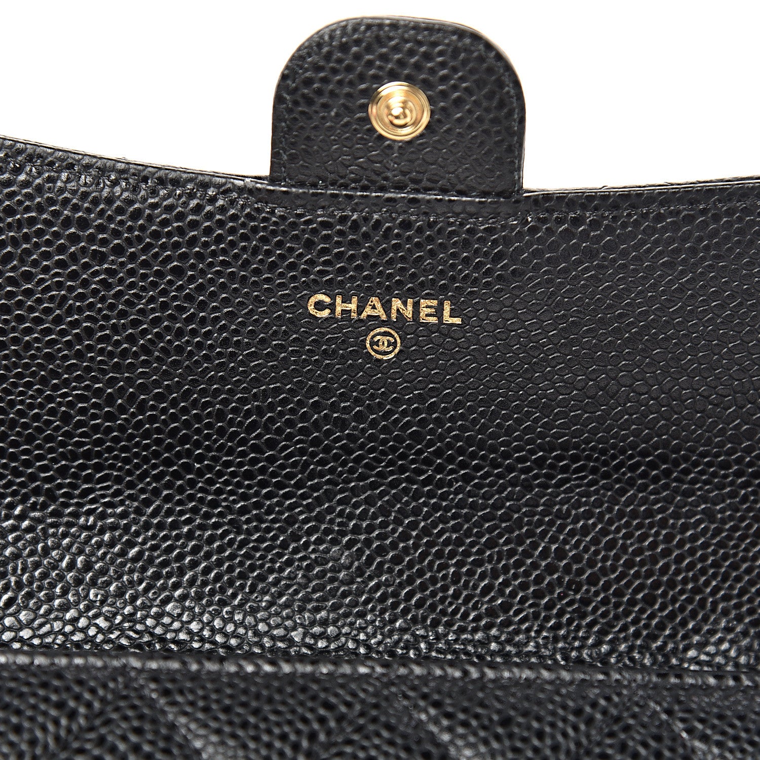 Chanel Caviar Quilted Large Gusset Flap Wallet Black 6 of 10