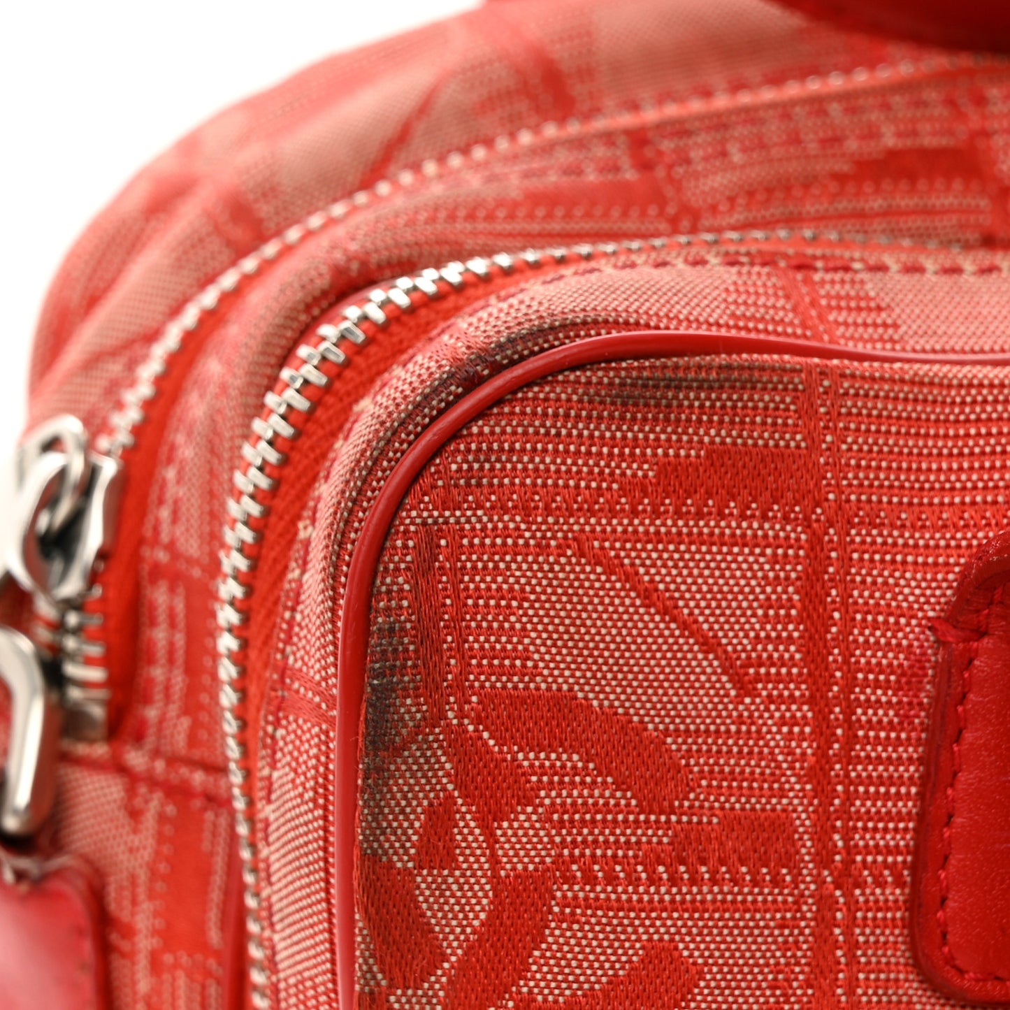 Nylon Small Travel Tote Red