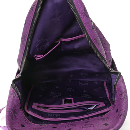 MCM Visetos Medium Sprinkle Stud Stark Backpack Purple 9 of 16