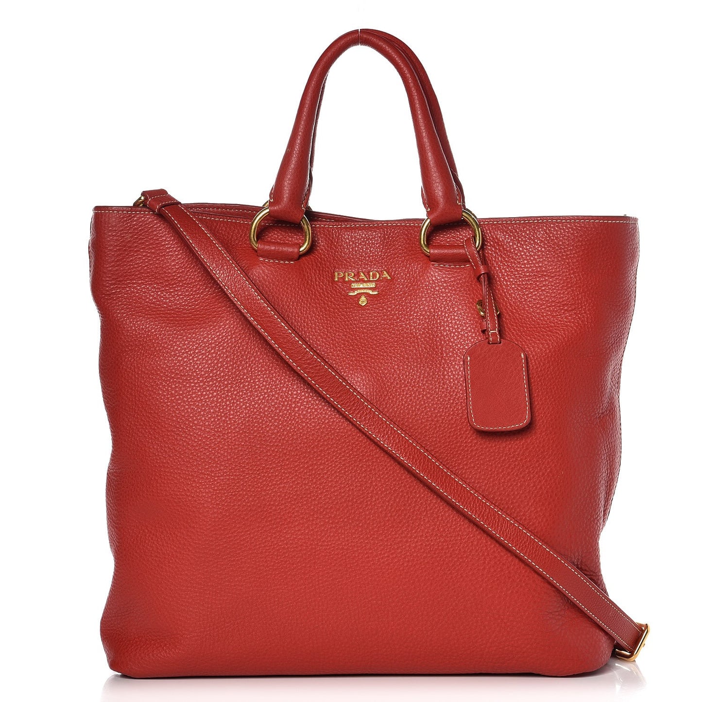 Vitello Daino Tote Rosso
