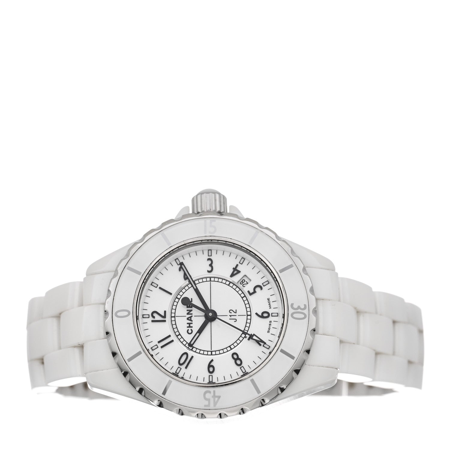 Chanel Stainless Steel Ceramic 33mm J12 Quartz Watch White 2 of 4