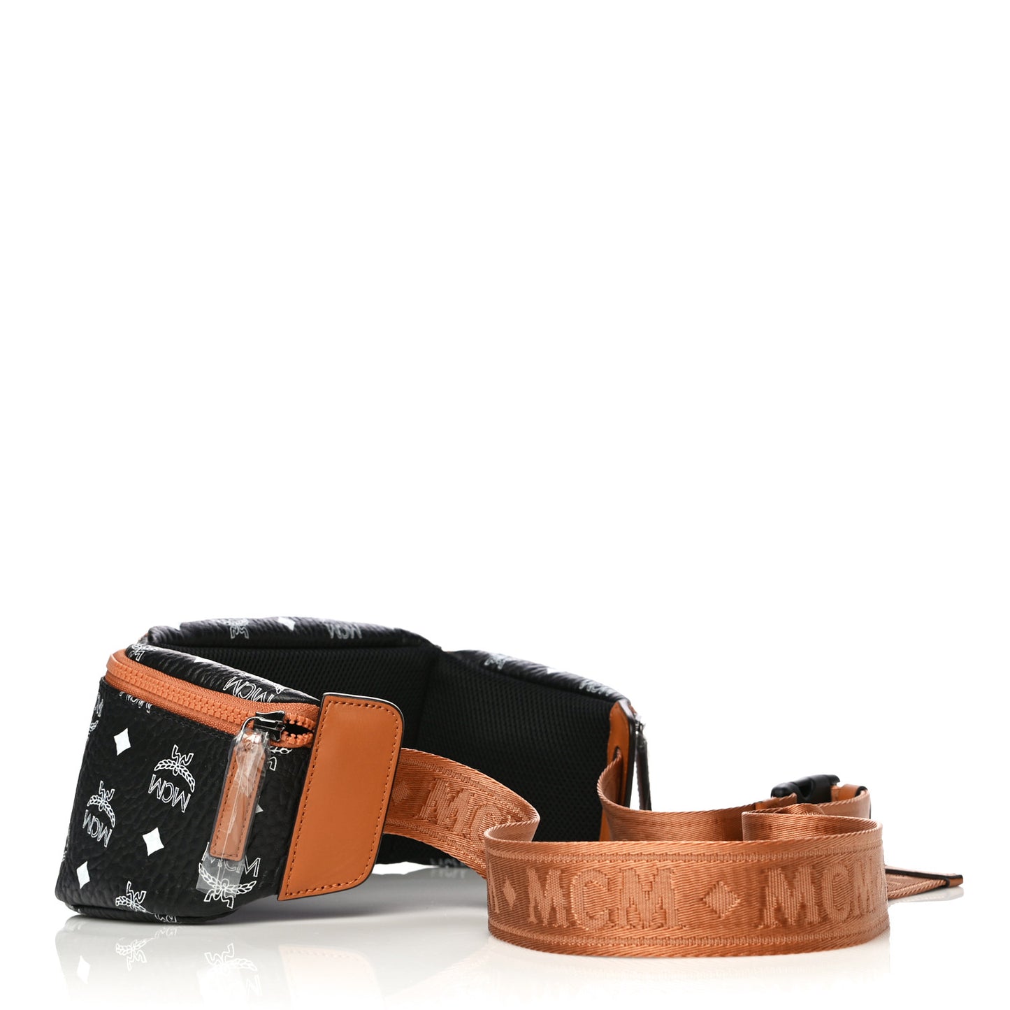 Visetos 3 Pocket Belt Bag Black Cognac