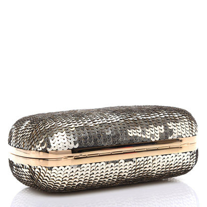 Alexander McQueen Sequin Skull Box Clutch Metallic 4 of 7