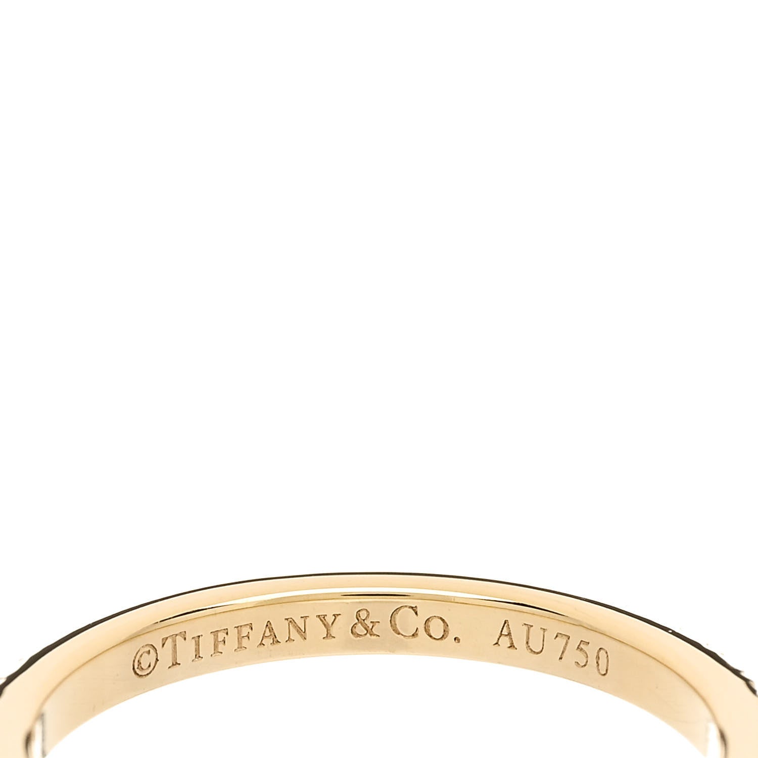 Tiffany 18K Yellow Gold Diamond Novo Half Circle Band Ring 50 5.5 4 of 5