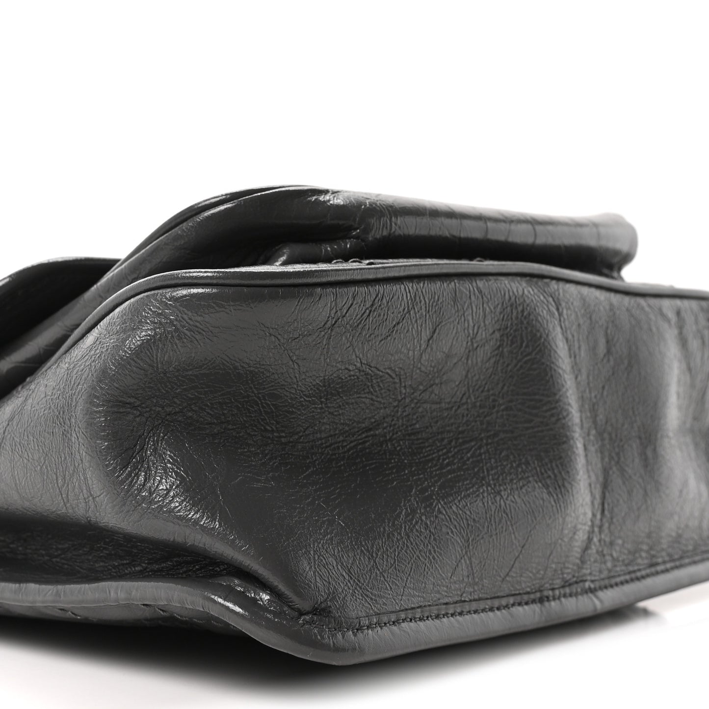 Crinkled Calfskin Matelasse Monogram Medium Niki Chain Satchel Storm