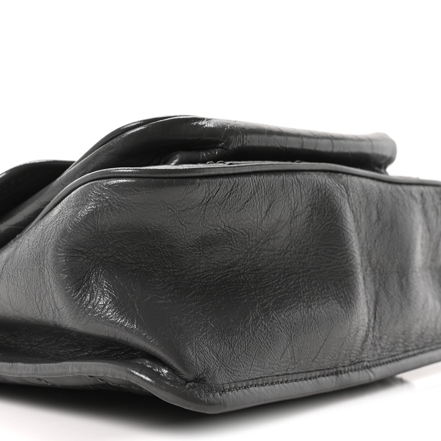 Saint Laurent Crinkled Calfskin Matelasse Monogram Medium Niki Chain Satchel Storm 9 of 10