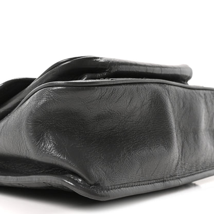 Saint Laurent Crinkled Calfskin Matelasse Monogram Medium Niki Chain Satchel Storm 9 of 10