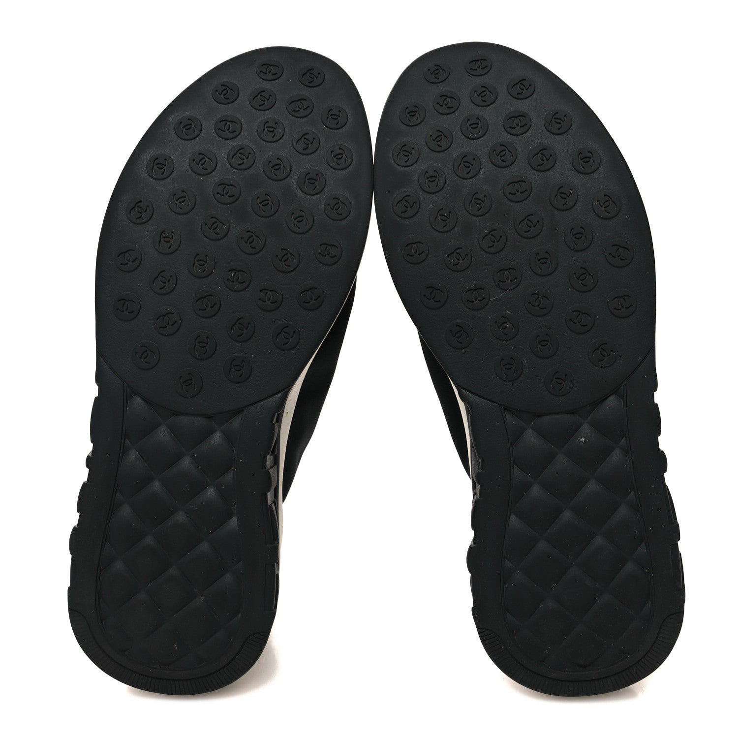 Chanel Lycra CC Sneakers 38.5 Black 5 of 8