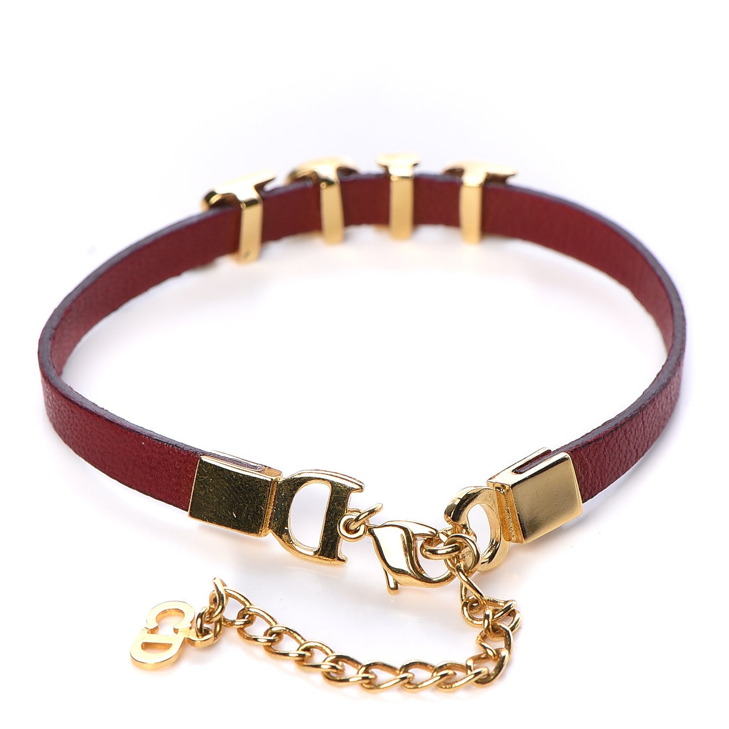 Calfskin Logo Bracelet Red