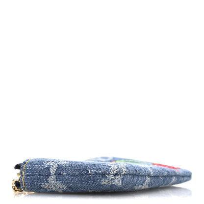 Louis Vuitton LV X TM Monogram Denim Cerises Key Pouch Blue 4 of 7