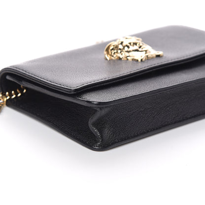 Versace Grained Calfskin Palazzo Chain Evening Bag Black 7 of 8