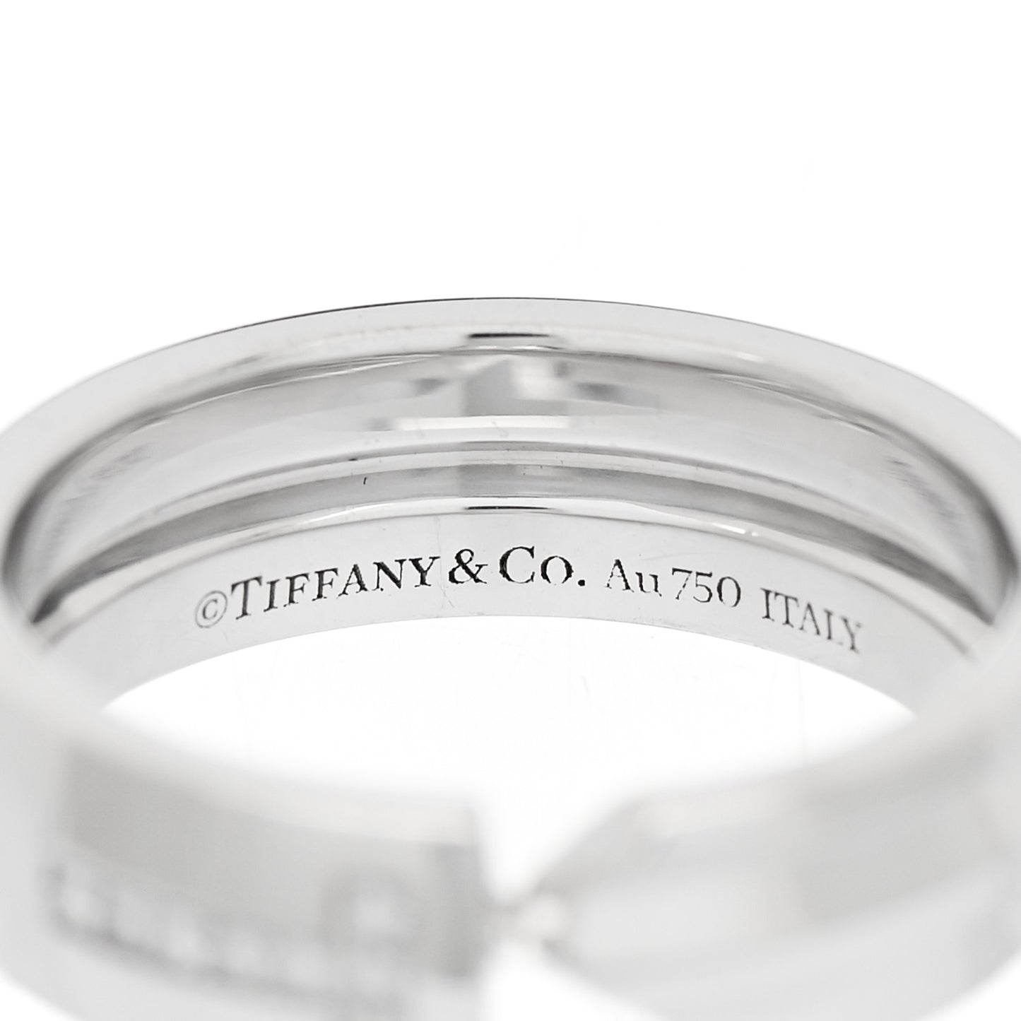 18K White Gold Diamond Modern Keys Ring 51 5.75