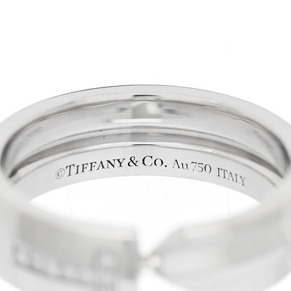 Tiffany 18K White Gold Diamond Modern Keys Ring 51 5.75 4 of 4