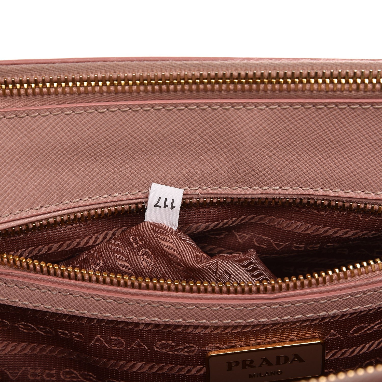 Prada Saffiano Small Galleria Double Zip Tote Orchidea 9 of 15