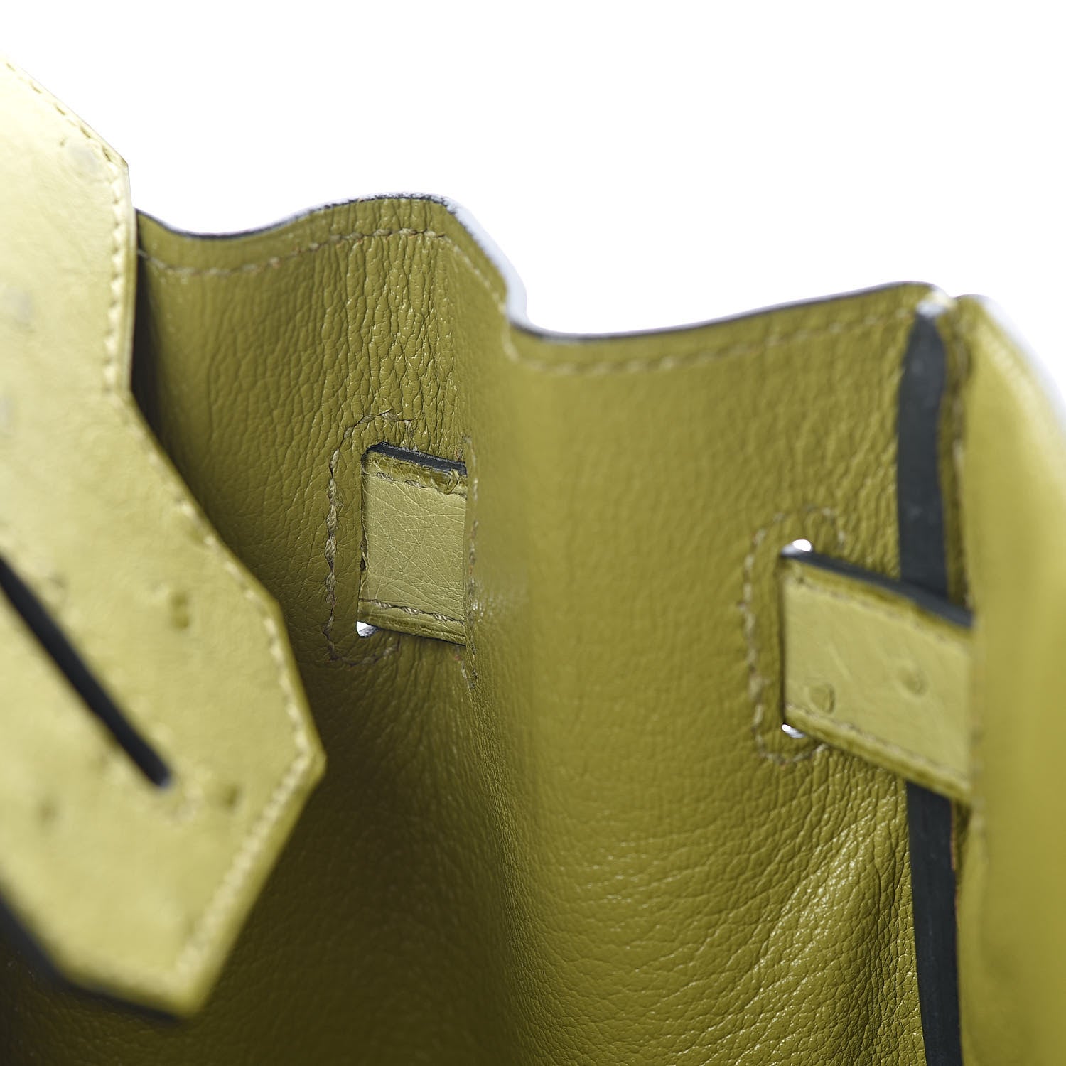 Hermes Ostrich Birkin 30 Vert Anis 28 of 29