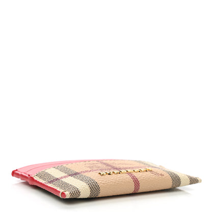 Burberry Soft Grain Calfskin Haymarket Check Izzy Card Case Red 4 of 8