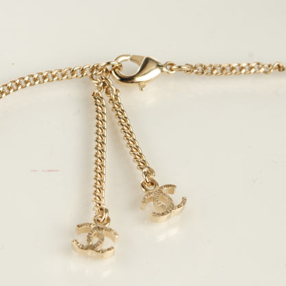 Chanel Crystal Pearl Camellia Necklace Gold 5 of 6