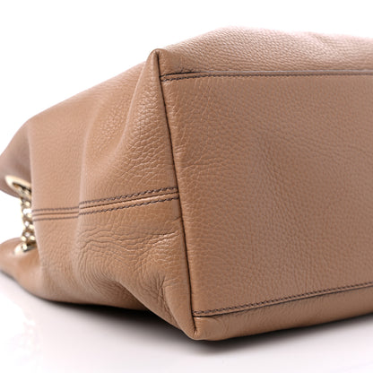 Gucci Pebbled Calfskin Medium Soho Chain Shoulder Bag Camelia 9 of 10