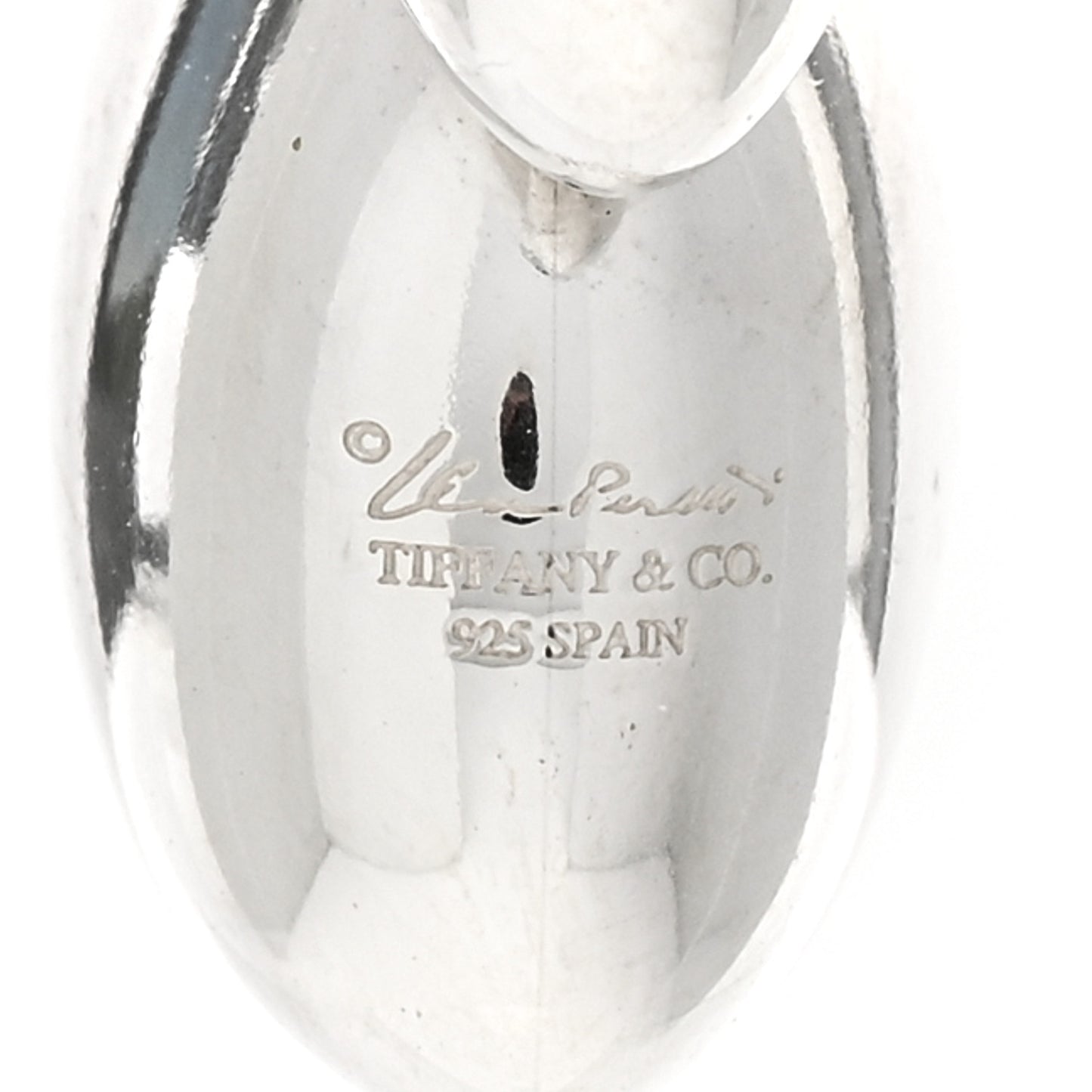 Sterling Silver Elsa Peretti Double Teardrop Pendant Necklace