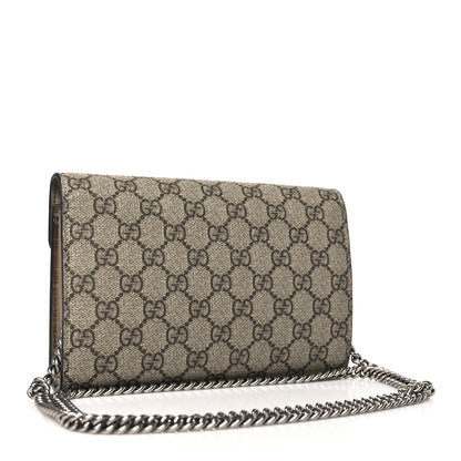 Gucci GG Supreme Monogram Mini Dionysus Chain Wallet Beige Taupe 3 of 10