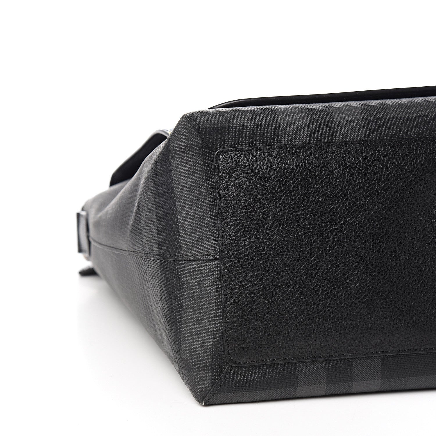 Burberry Smoked Check Logo Graphic Burleigh Messenger Bag Black 4 of 10