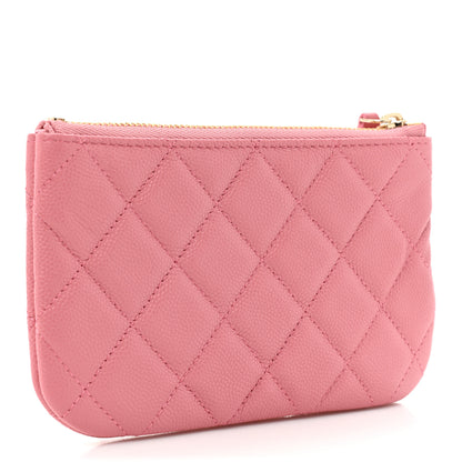 Chanel Caviar Quilted Small Cosmetic Case Pink 3 of 10
