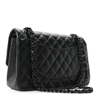 Chanel Lambskin Quilted Medium Double Flap So Black 3 of 10