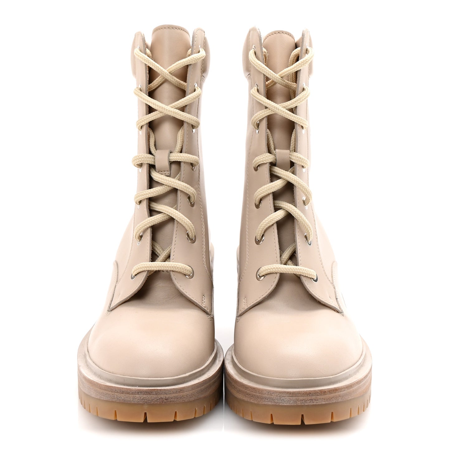 Calfskin Bridge Ankle Boots 38 Beige Grege 38 Beige Grege