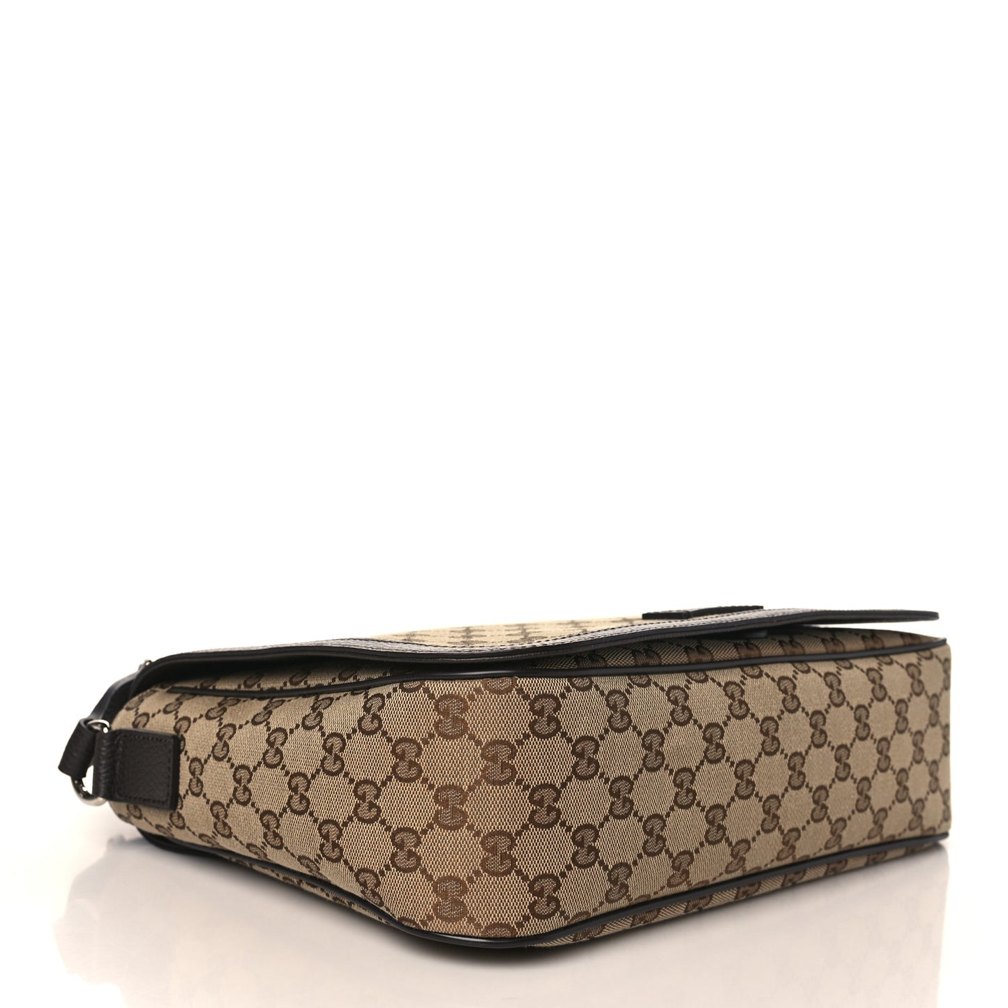 Monogram Large Flap Messenger Bag Beige Dark Brown