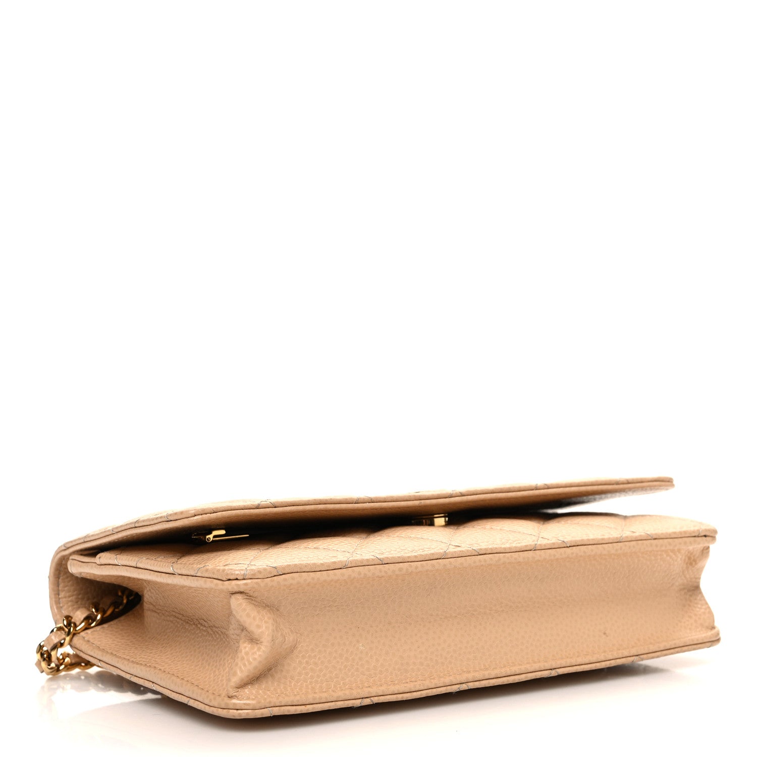 Chanel Caviar Quilted Wallet on Chain WOC Beige 4 of 12