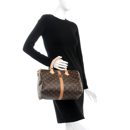 Louis Vuitton Monogram My LV Heritage Speedy Bandouliere 30 Moutarde Blue de France 3 of 9