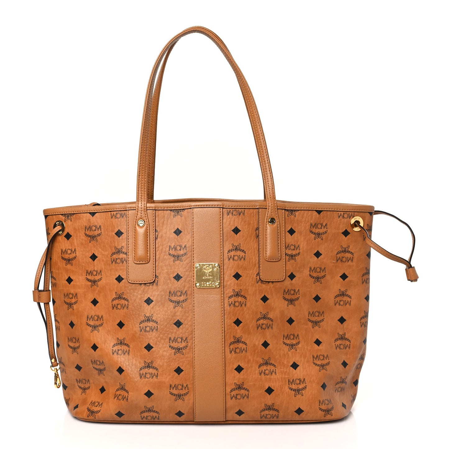 Visetos Medium Liz Reversible Shopper Tote Cognac