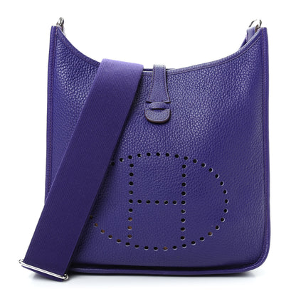 Hermes Taurillon Clemence Evelyne III PM Iris 1 of 8