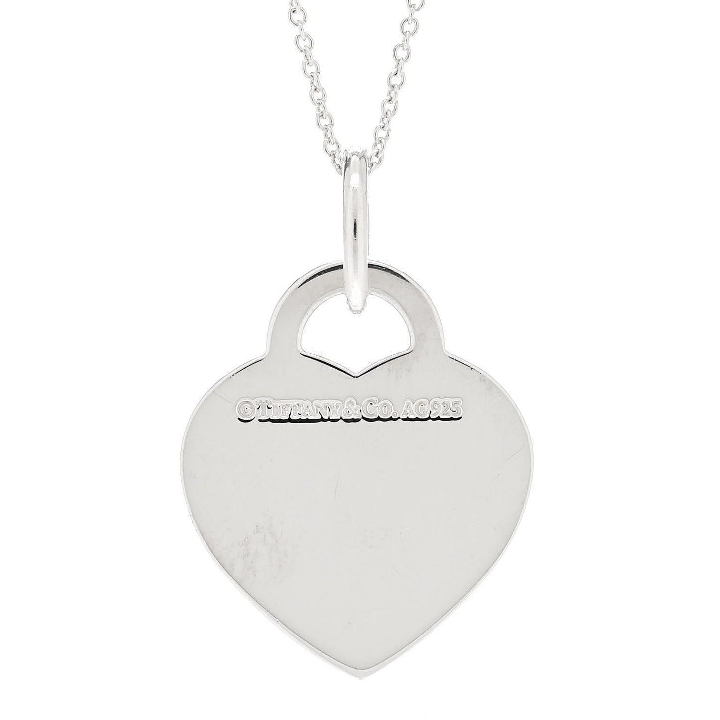 Sterling Silver Notes Heart Tag Charm Necklace