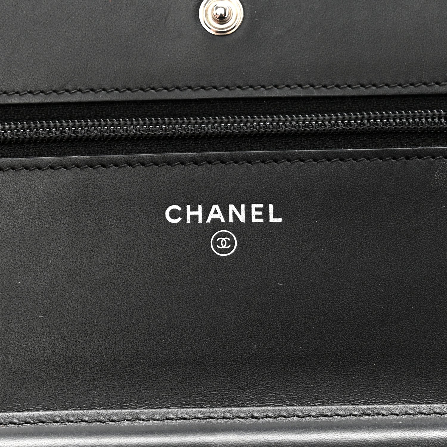 Chanel Patent Quilted Wallet On Chain WOC Black 6 of 15