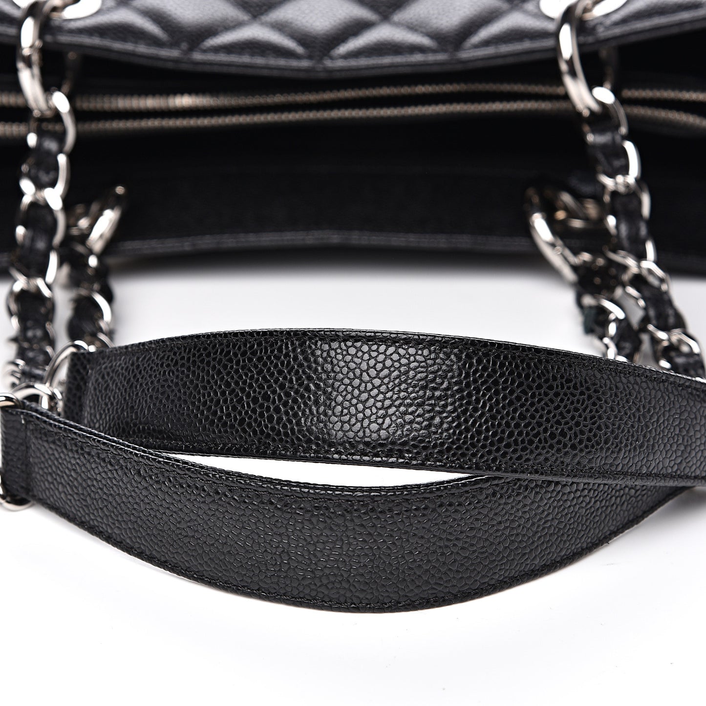 Caviar Quilted Grand Shopping Tote GST Black