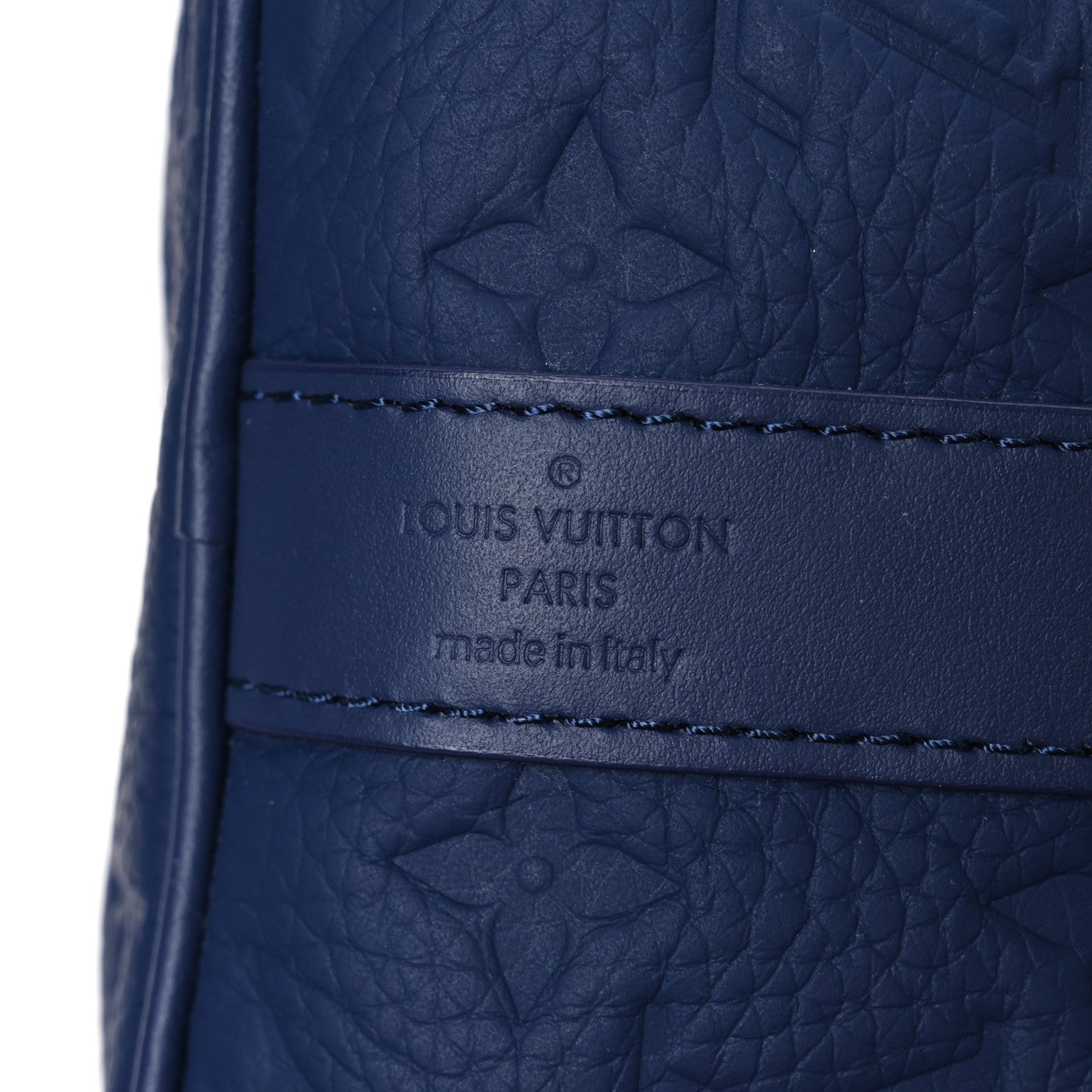 Louis Vuitton Monogram Taurillon Keepall Bandouliere 35 Blue 6 of 12