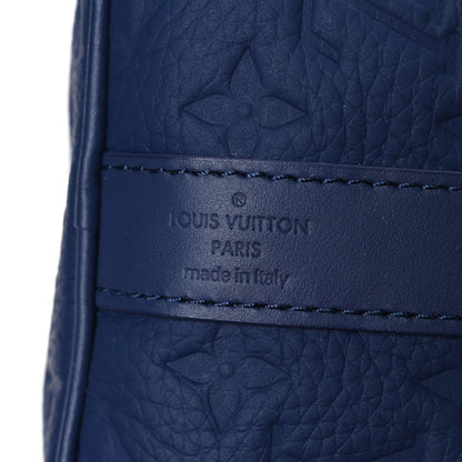 Louis Vuitton Monogram Taurillon Keepall Bandouliere 35 Blue 6 of 12